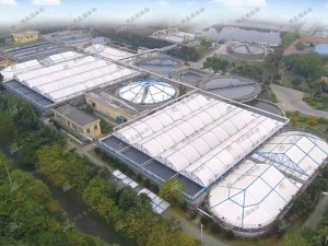 滕州兗礦集團11000平方米污水池膜結(jié)構(gòu)密封